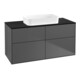 V&B Meuble sous lavabo Finion 120x60,3x50,1cm, bleu brillant, anthracite mat-1