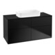 V&B Meuble sous-lavabo Finion 120x60,3x50,1cm, bleu brillant, bleu brillant laqué-1