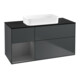 V&B Meuble sous lavabo Finion 120x60 cm, anthracite mat, bleu mat, laqué-1