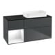 V&B Meuble sous lavabo Finion 120x60 cm, blanc brillant, bleu mat avec laqué-1
