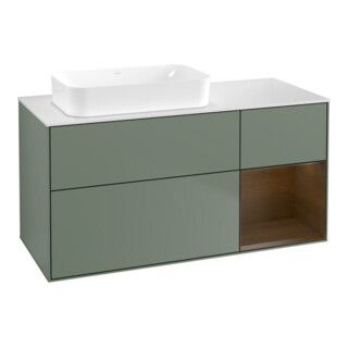V&B Meuble sous lavabo Finion 120x60 cm, chêne clair, laqué mat
