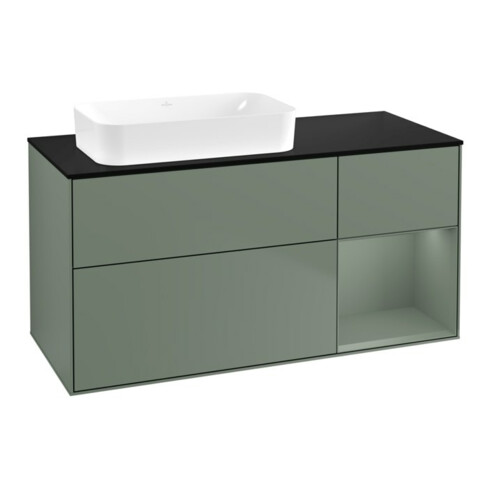 V&B Meuble sous lavabo Finion 120x60 cm, droite, huile + laque