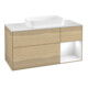 V&B Meuble sous lavabo Finion 120x60 cm, éclairage mural, blanc brillant, placage Oa-1