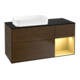 V&B Meuble sous lavabo Finion 120x60 cm, éclairage mural, placage noyer-1