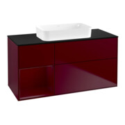 V&B Meuble sous-lavabo Finion 120x60 cm, éclairage mural, tiroir droit Peony mat