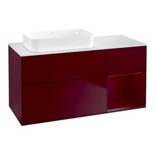 V&B Meuble sous lavabo Finion 120x60 cm, étagère droite Peony mat