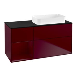 V&B Meuble sous lavabo Finion 120x60 cm, étagère gauche Peony mat