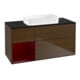 V&B Meuble sous lavabo Finion 120x60 cm, étagère gauche Peony, placage noyer-1