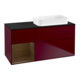 V&B Meuble sous lavabo Finion 120x60 cm, étagère gauche, placage noyer, Peony mat-1