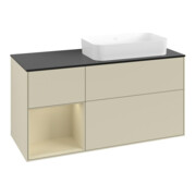 V&B Meuble sous-lavabo Finion 120x60 cm, laqué gris clair, laqué gris clair
