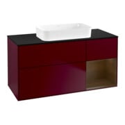 V&B Meuble sous lavabo Finion 120x60 cm, placage noyer Reg re, Peony mat