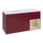 V&B Meuble sous lavabo Finion 120x60 cm, placard droit, laqué, mat Peo-3