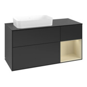 V&B Meuble sous lavabo Finion 120x60 cm, placard droite gauche, bleu mat laqué-3