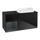 V&B Meuble sous-lavabo Finion 120x60 cm, porte gauche, MDF laqué, bleu laqué-1