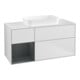 V&B Meuble sous lavabo Finion 120x60 cm, Rg g. av. porte, blanc laqué-1