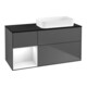 V&B Meuble sous-lavabo Finion 120x60 cm, Rg gauche blanc brillant, anthracite m-1