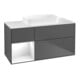 V&B Meuble sous lavabo Finion 120x60 cm, Rg gauche blanc brillant, anthracite m-1