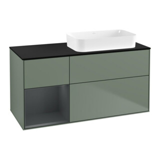 V&B Meuble sous lavabo Finion 120x60 cm, Rg l md bl. m Lac, Oli. m Lac