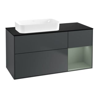 V&B Meuble sous lavabo Finion 120x60 cm, Rg r Oli. m Lac, md bl. m Lac