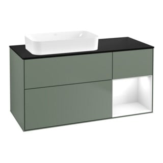 V&B Meuble sous-lavabo Finion 120x60 cm, Rg re glo wh. Lac, Oli. m Lac