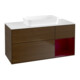 V&B Meuble sous lavabo Finion 120x60 cm, tiroir droit Peony, placage noyer-1