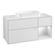 V&B Meuble sous lavabo Finion 120x60 cm, tiroir droite blanc mat laqué, blanc mat laqué-1