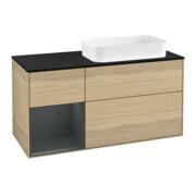 V&B Meuble sous lavabo Finion 120x60 cm, tiroir gauche, laqué, Oa ven