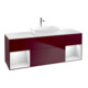 V&B Meuble sous lavabo Finion 160 cm, blanc mat, laqué mat, poignée métal-1