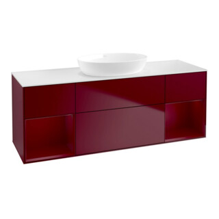 V&B Meuble sous lavabo Finion 160 cm, blanc mat, tiroir Peo mat laqué, Peo mat