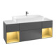 V&B Meuble sous lavabo Finion 160 cm, éclairage mural, laqué rég, anthracite mat-1