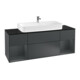 V&B Meuble sous lavabo Finion 160 cm, éclairage mural, placage bois, laqué mat, laqué brillant-1