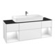 V&B Meuble sous lavabo Finion 160 cm, laque blanche brillante-1