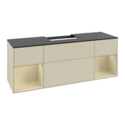 V&B Meuble sous lavabo Finion 160 cm, laque gris clair, laque gris clair