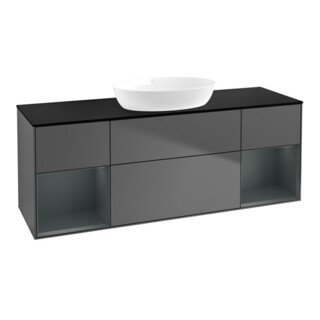 V&B Meuble sous-lavabo Finion 160 cm, Pl b m, Reg md m Lac, Anthrac. m