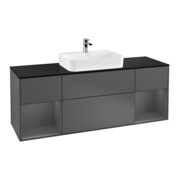 V&B Meuble sous lavabo Finion 160 cm, Pl b m, Rg A m Lac, Anthrac. m