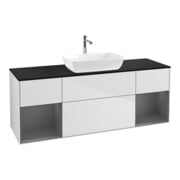 V&B Meuble sous lavabo Finion 160 cm, Pl b m, Rg A m Lac, blanc m Lac