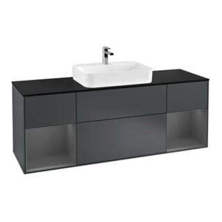 V&B Meuble sous lavabo Finion 160 cm, Pl b m, Rg A m Lac, md bl. m Lac