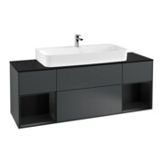 V&B Meuble sous lavabo Finion 160 cm, Pl b m, Rg b m Lac, md bl. m Lac