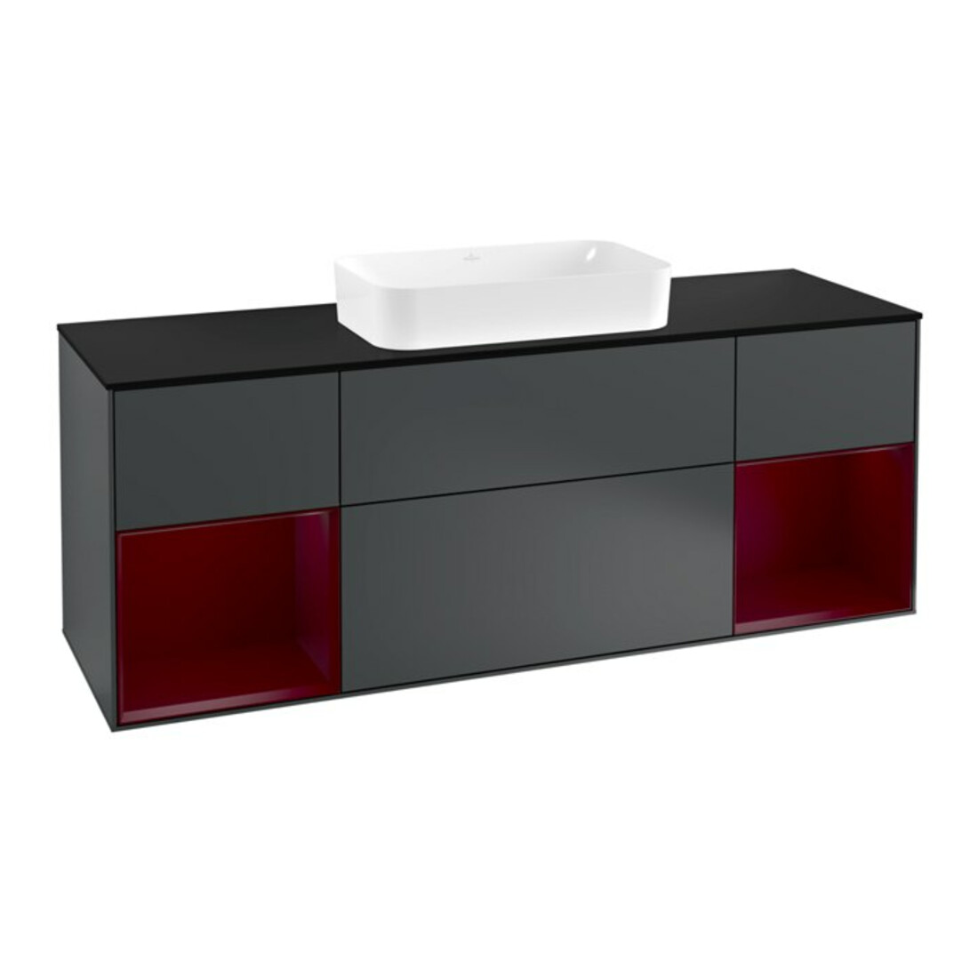 V&B Meuble sous-lavabo Finion 160 cm, Pl b m, Rg Peo m La, md bl. m Lac