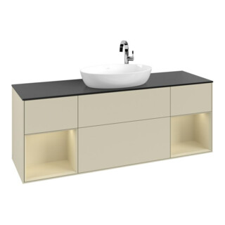 V&B Meuble sous lavabo Finion 160 cm, Pl b m, Rg si G m La, si Gr m Lac