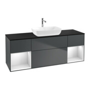 V&B Meuble sous-lavabo Finion 160 cm, Pl b m, Rg w m Lac, md bl. m Lac