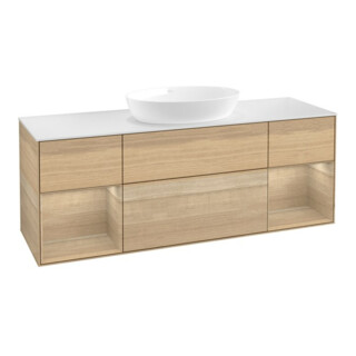 V&B Meuble sous-lavabo Finion 160 cm, pl blanc mat, rég Oa ven, Oa ven
