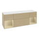 V&B Meuble sous lavabo Finion 160 cm, Pl blanc mat, Reg si Gr mat laqué, Oa ven