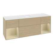 V&B Meuble sous lavabo Finion 160 cm, Pl blanc mat, Reg si Gr mat laqué, Oa ven-4
