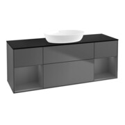 V&B Meuble sous lavabo Finion 160 cm, Pl blanc mat, Rg A mat laqué, Anthracite m