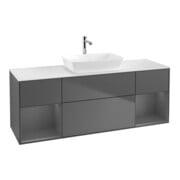 V&B Meuble sous-lavabo Finion 160 cm, Pl blanc mat, Rg A mat laqué, Anthracite m-1