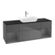 V&B Meuble sous-lavabo Finion 160 cm, Pl blanc mat, Rg A mat laqué, Anthracite m-1
