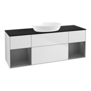 V&B Meuble sous lavabo Finion 160 cm, Pl blanc mat, Rg A mat laqué, blanc mat laqué