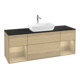 V&B Meuble sous lavabo Finion 160 cm, Pl bleu, Étagère ouverte, Ouvert-1
