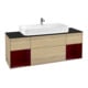 V&B Meuble sous-lavabo Finion 160 cm, Pl bleu, Étagère Peo, Lacqué, Oa ven-1